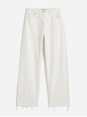 Madewell Curvy Barrel-Leg Jeans Tile White High Rise Size 25